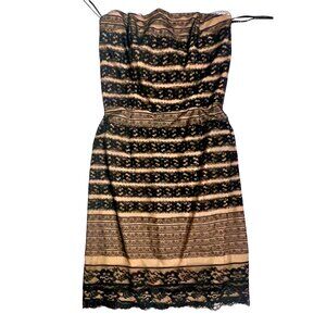 ✨ Vintage Y2K Shani Strapless Black Lace Cocktail Dress